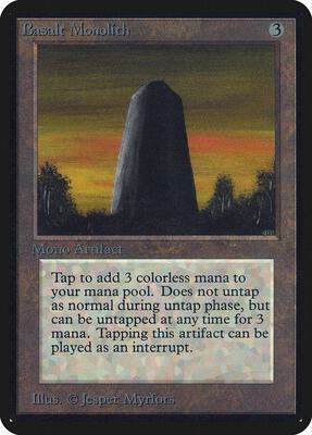 Basalt Monolith card from Alpha Edition