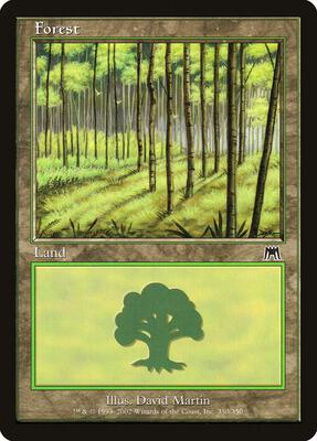 Forest (350) card from Onslaught
