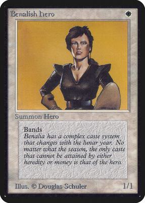 Benalish Hero card from Alpha Edition