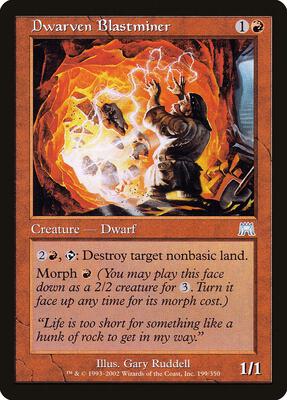 Dwarven Blastminer card from Onslaught