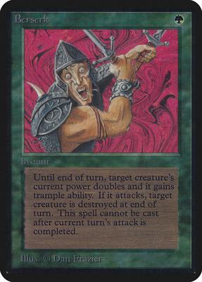 Berserk card from Alpha Edition
