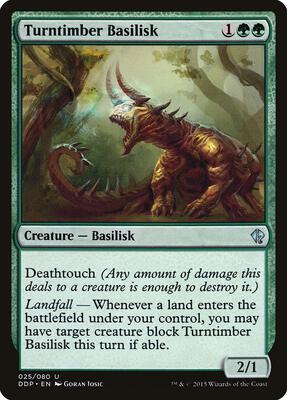 Turntimber Basilisk card from Duel Decks: Zendikar vs. Eldrazi