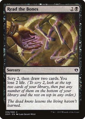 Read the Bones card from Duel Decks: Zendikar vs. Eldrazi