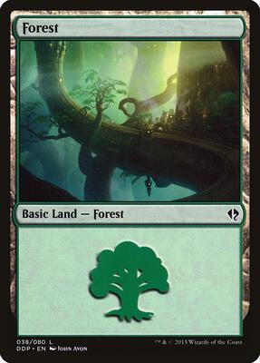 Forest (038) card from Duel Decks: Zendikar vs. Eldrazi