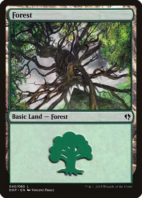 Forest (040) card from Duel Decks: Zendikar vs. Eldrazi