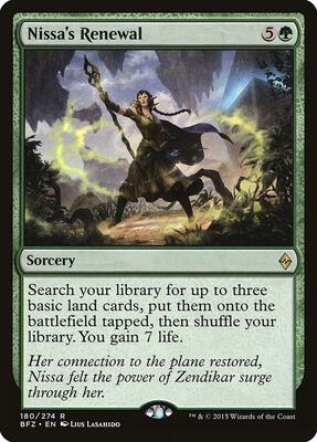 Nissa's Renewal card from Battle for Zendikar