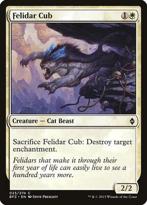 Felidar Cub card from Battle for Zendikar