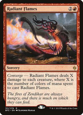 Radiant Flames card from Battle for Zendikar