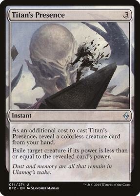 Titan's Presence card from Battle for Zendikar