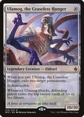 Ulamog, the Ceaseless Hunger card from Battle for Zendikar