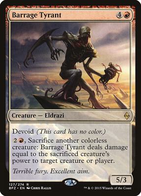 Barrage Tyrant card from Battle for Zendikar