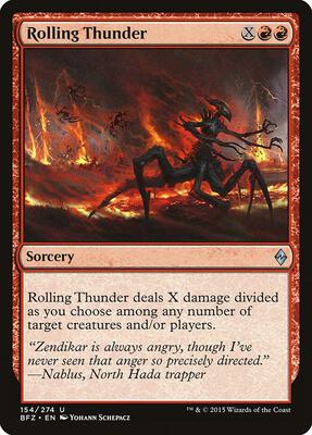 Rolling Thunder card from Battle for Zendikar