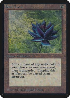 Black Lotus card from Alpha Edition