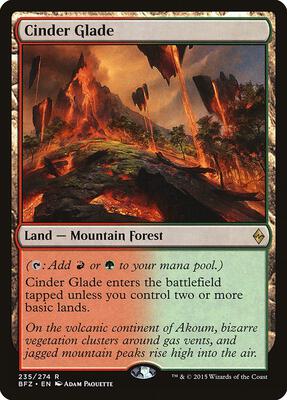 Cinder Glade card from Battle for Zendikar