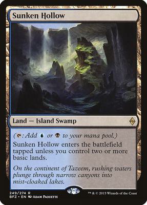 Sunken Hollow card from Battle for Zendikar