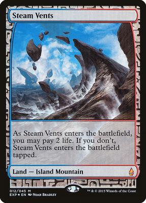 Steam Vents card from Zendikar Expeditions