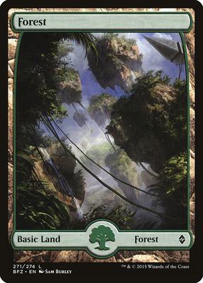 Forest (271) - Full Art card from Battle for Zendikar