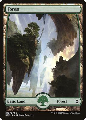 Forest (272) - Full Art card from Battle for Zendikar
