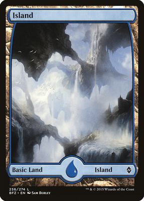Island (256) - Full Art card from Battle for Zendikar