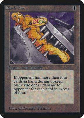 Black Vise card from Alpha Edition