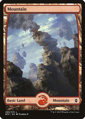 Mountain (269) - Full Art card from Battle for Zendikar
