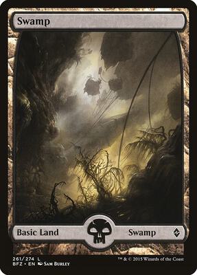 Swamp (261) - Full Art card from Battle for Zendikar