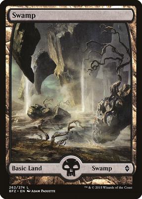 Swamp (262) - Full Art card from Battle for Zendikar