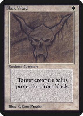 Black Ward card from Alpha Edition