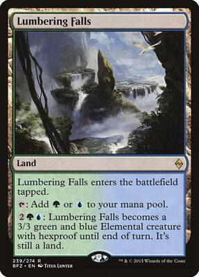 Lumbering Falls card from Battle for Zendikar