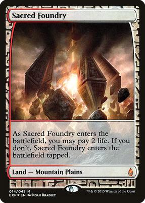 Sacred Foundry card from Zendikar Expeditions