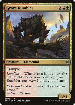 Grove Rumbler card from Battle for Zendikar
