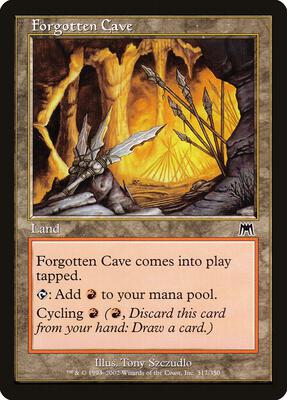 Forgotten Cave card from Onslaught