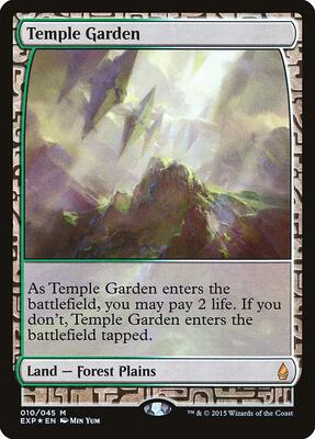 Temple Garden card from Zendikar Expeditions