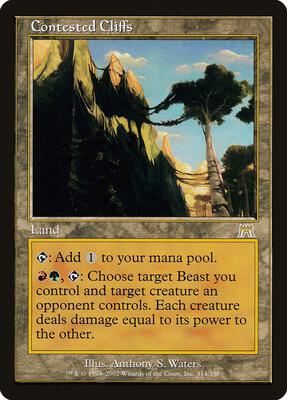Contested Cliffs card from Onslaught