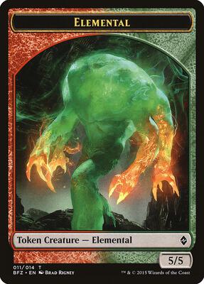 Elemental Token (011) card from Battle for Zendikar