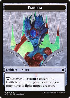 Emblem - Kiora, Master of the Depths card from Battle for Zendikar