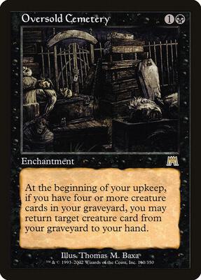 Oversold Cemetery card from Onslaught