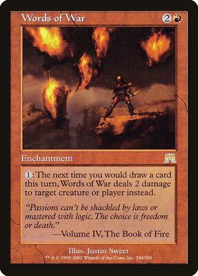 Words of War card from Onslaught