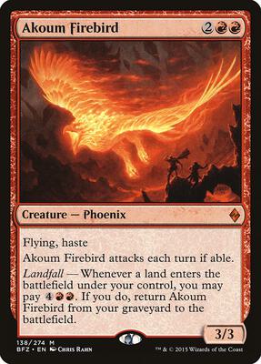 Akoum Firebird card from Battle for Zendikar