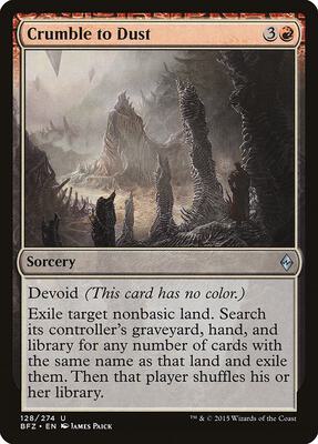 Crumble to Dust card from Battle for Zendikar