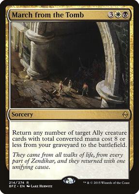 March from the Tomb card from Battle for Zendikar