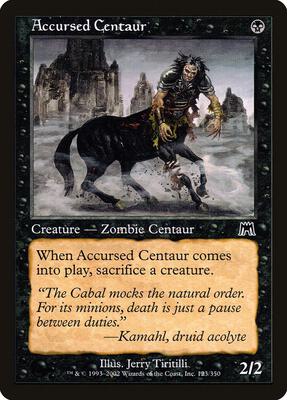 Accursed Centaur card from Onslaught