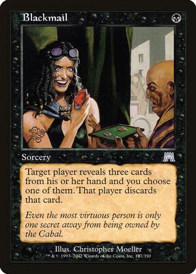 Blackmail card from Onslaught