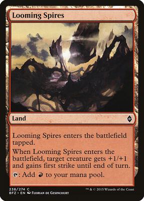 Looming Spires card from Battle for Zendikar