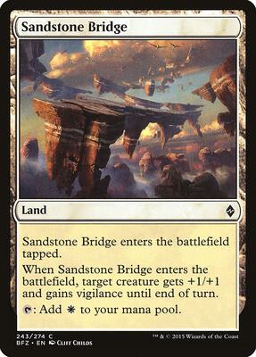 Sandstone Bridge card from Battle for Zendikar
