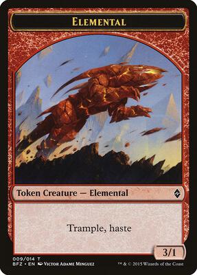 Elemental Token (009) card from Battle for Zendikar