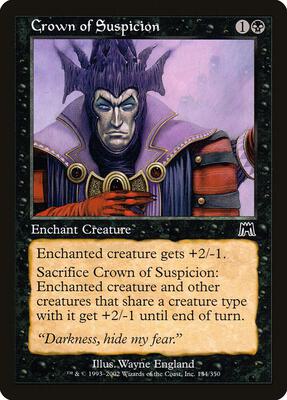 Crown of Suspicion card from Onslaught