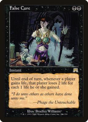 False Cure card from Onslaught