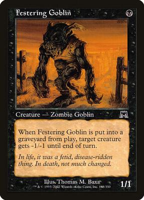 Festering Goblin card from Onslaught