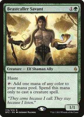 Beastcaller Savant card from Battle for Zendikar